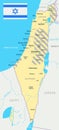Israel - map and flag illustration Royalty Free Stock Photo