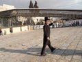 Israel. Men at the Wailing Wall in Jerusalem Royalty Free Stock Photo