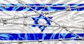 Israel national flag, 3d background. Wave flag. Royalty Free Stock Photo