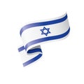 Israel flag, vector illustration on a white background