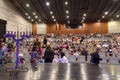 Israel, the Negev, Beer-Sheva - 2015 Hanukkah celebration in the youth theater. Stage and the audience in the hall