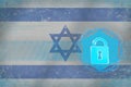 Israel network protected. Net protection concept.