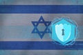 Israel network security. Computer safety concept.