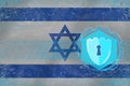 Israel network security. Web defense concept.