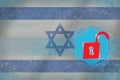 Israel network unprotected. Network defense concept.