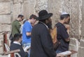 Israel - Old city of Jerusalem - Jewish people praying at the wa Royalty Free Stock Photo