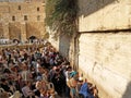 Israel. Pilgrims at the Wailing Wall in Jerusalem Royalty Free Stock Photo