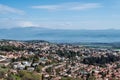 Israel, Rosh Pinna, view of the Hula Valley, Golan Heights.