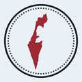 Israel round stamp.