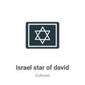 Israel star of david vector icon on white background. Flat vector israel star of david icon symbol sign from modern cultures Royalty Free Stock Photo