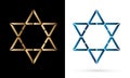 Israel star, modern star,Jewish star, luxury graphic vector.