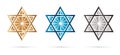 Israel star, modern star,Jewish star, luxury graphic vector.