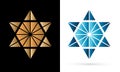 Israel star, modern star,Jewish star, luxury graphic vector.