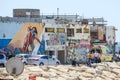 Israel. Tel Aviv. 18 APRIL 2015. Beach line for tourists. Recreation and entertainment.