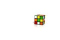 ISRAEL. TEL-AVIV. 16.11.19: Rubik\'s cube on the white background. Rubik\'s Cube invented by a Hungarian architect Erno Rubik in