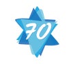 Israel 70th independence day logo icon