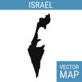 Israel vector map with title