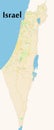 Israel. Vector map. Geographic map detailed with the designatio