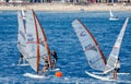Israel windsurf competition in bay of Eilat. Israel Royalty Free Stock Photo