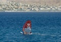 Israel windsurf competition in bay of Eilat. Israel Royalty Free Stock Photo