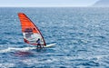 Israel windsurf competition in bay of Eilat. Israel Royalty Free Stock Photo