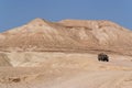 Israeli army Humvee on patrol in the desert