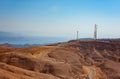 Israeli asphalt road from Eilat to Tel Aviv Royalty Free Stock Photo