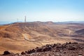 Israeli asphalt road from Eilat to Tel Aviv Royalty Free Stock Photo