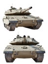 Israeli battle tank Merkava MK3. Royalty Free Stock Photo