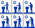 Israeli citizens voting for election in Israel