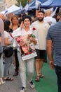 Israeli civillians gathered in solidarity for ceasefire between Israel and Gaza, holding banners for the missing and kidnapped