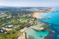 Israeli coast of the Mediterranean Sea near the city of Nahariya Royalty Free Stock Photo