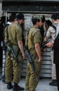 Israeli Defense Force Soldiers holding a chat during a break