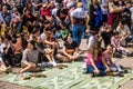 Israeli demonstration at Hostages Square Royalty Free Stock Photo