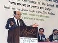 Simcha Dinitz Speaks at 1987 International Conference of the Jewish Media in Jerusalem