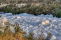 Factory waste in the form of snow