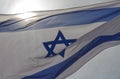 Israeli flag in Jerusalem Old City Royalty Free Stock Photo