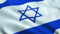 Israeli flag waving in the wind isolated israel