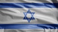 Israeli flag waving in the wind. Israel banner blowing soft silk Royalty Free Stock Photo