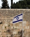 Israeli flag at the Western Wall Royalty Free Stock Photo