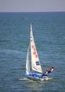 Israeli girls contestants in sailboats race