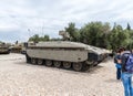 Israeli infantry fighting vehicle - Tiger - Namer - is on the Memorial Site near the Armored Corps Museum in Latrun, Israel