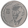 100 Israeli old Sheqels coin - Zeev Jabotinsky Royalty Free Stock Photo