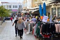 Israeli people shopping at Bezalel Market in Tel Aviv, Israel Royalty Free Stock Photo