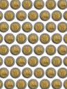 Israeli 10 Shekels coins isolated on white background