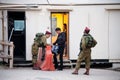 Israeli Soldiers at Hebron Checkpoint Royalty Free Stock Photo