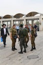 Israeli soldiers at the Old City of Jerusalem. Royalty Free Stock Photo