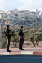 Israeli Soldiers and Settlements Royalty Free Stock Photo