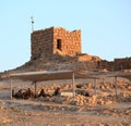 Israeli Soldiers on Top of Masada Fortress