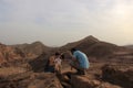 Israeli students outdoors in the nature, field trip, israel